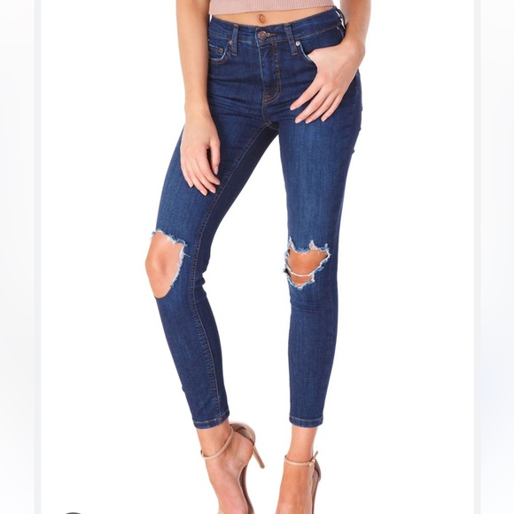 Free People Busted Knee Skinny Jeans - Picture 4 of 4
